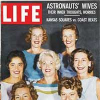 Life magazine cover with wives of Mercury 7 astronauts